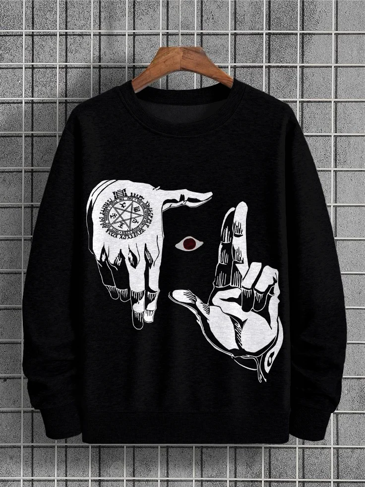 Men's Magic Demon Eye Art Print Casual Sweatshirt