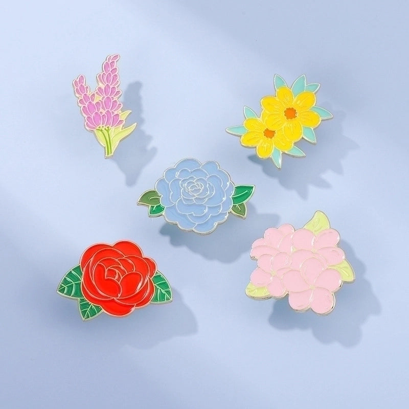 Basic Pin Flower Alloy Enamel Women’S Brooches