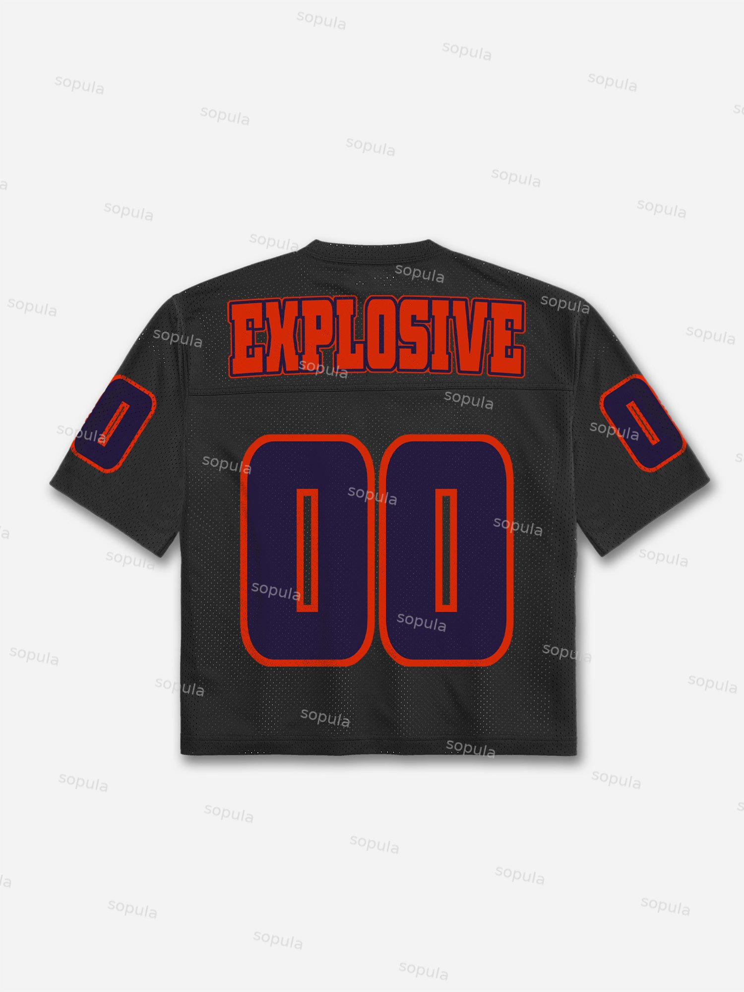 Skeleton Baseball Player Print Blokecore Mesh Football Jersey T-shirt - SOPULA