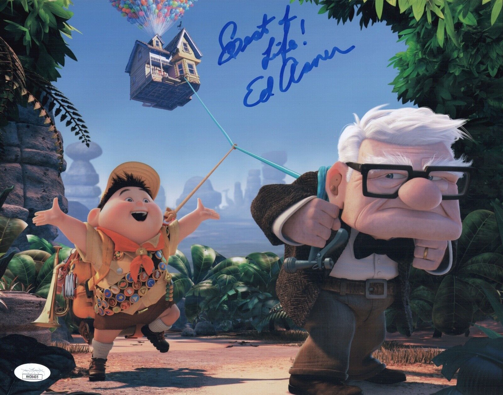 ED ASNER Signed 11x14 Photo Poster painting UP Carl Fredricksen IN PERSON Autograph JSA COA