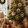 6pcs DIY Pearl Diamond Painting Christmas Tree Hanging Ornaments