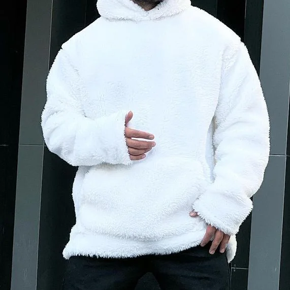 Plush Hooded Sweatshirt-barclient