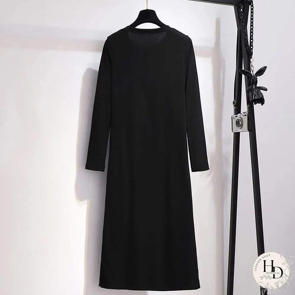 British Style Vest+Black Dress P10367