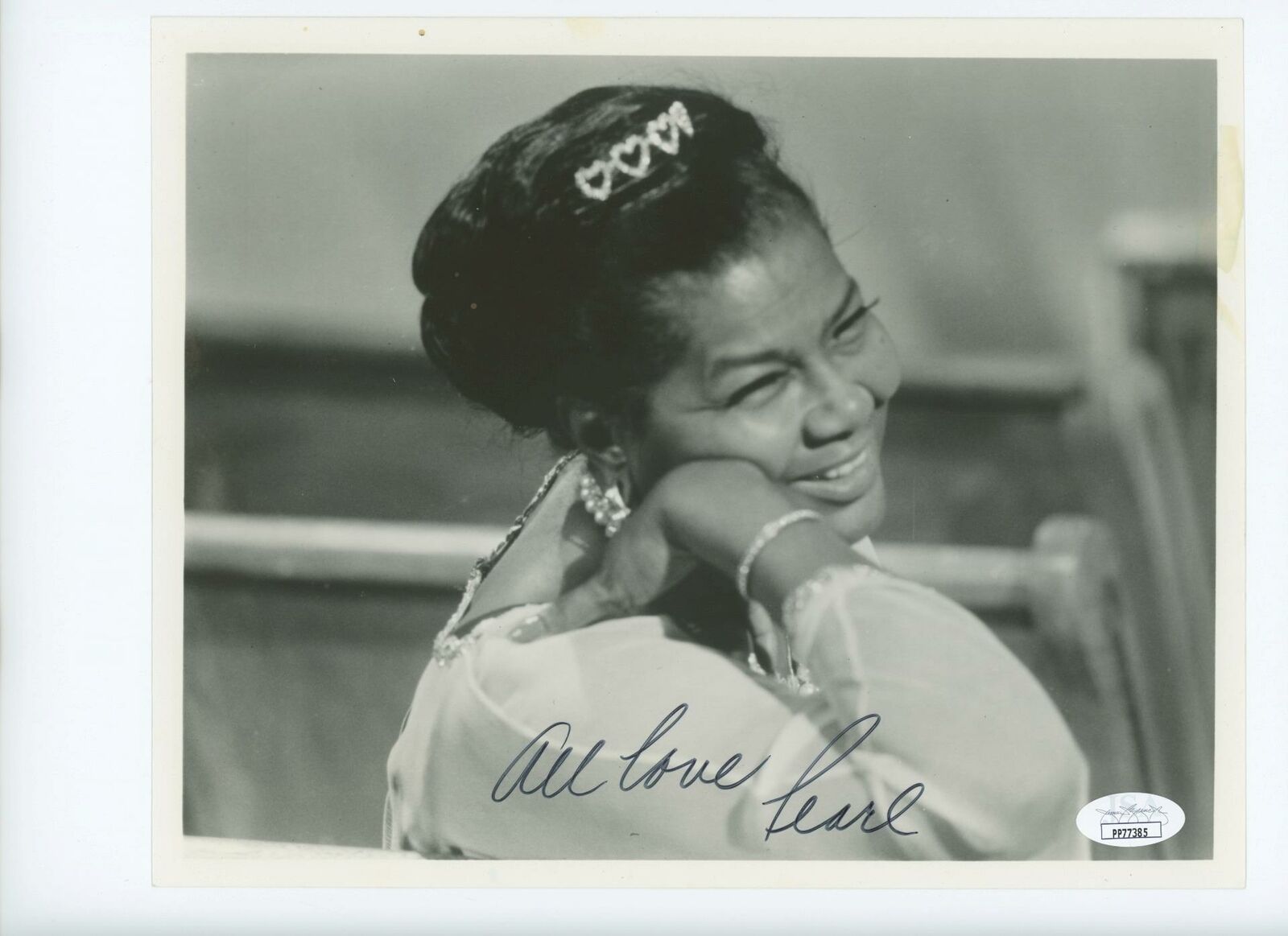 Pearl Bailey Actress & Jazz Singer Black & White 8x10 Autographed Photo Poster painting JSA COA