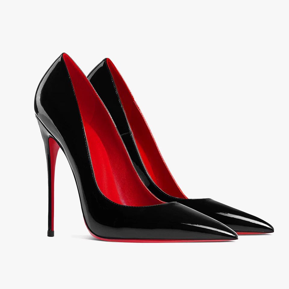 120/100mm Red Bottom Women's Party Wedding Heels Patent Pumps-MERUMOTE