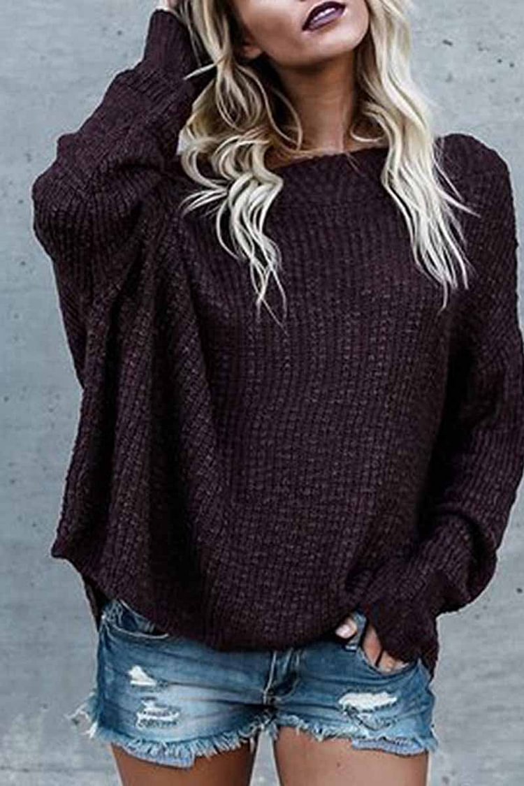 Off Shoulder Loose Style Sweater