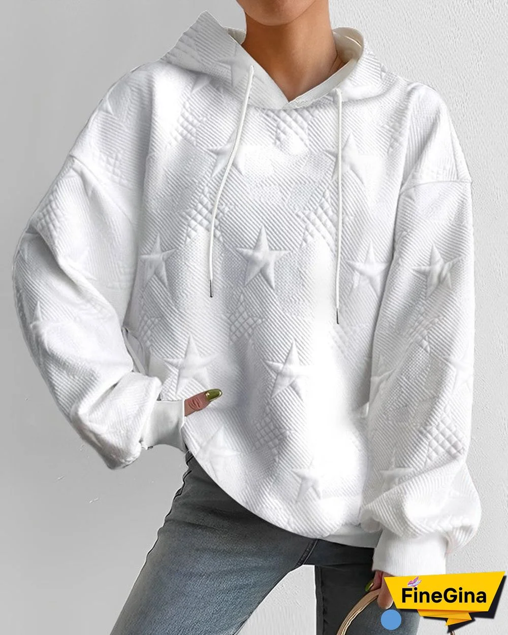 White Long Sleeve Plain Sweatshirt