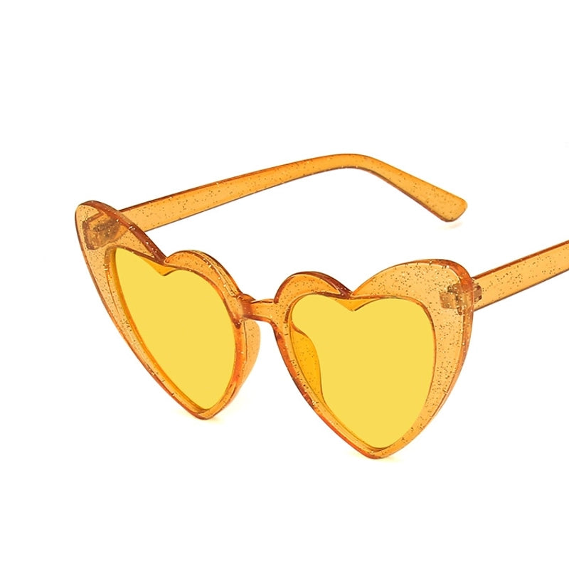 Heart-shaped Frame Sunglasses New Fashion Sunglasses Fluorescent Sunglasses