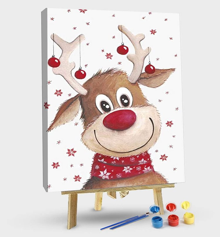 Christmas Deer-Paint by Numbers Kit