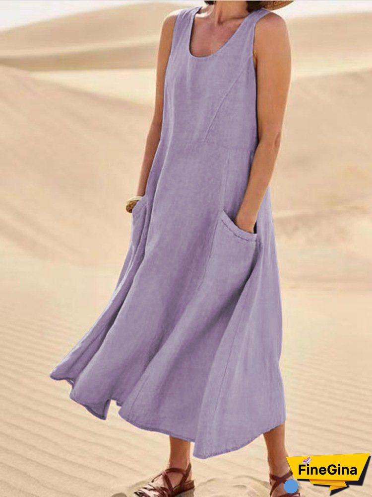 Regular Fit Cotton Blends Casual Dresses