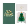 Arbre de no&euml;l 3D Pop-Up cartes de v&oelig;ux avec enveloppe