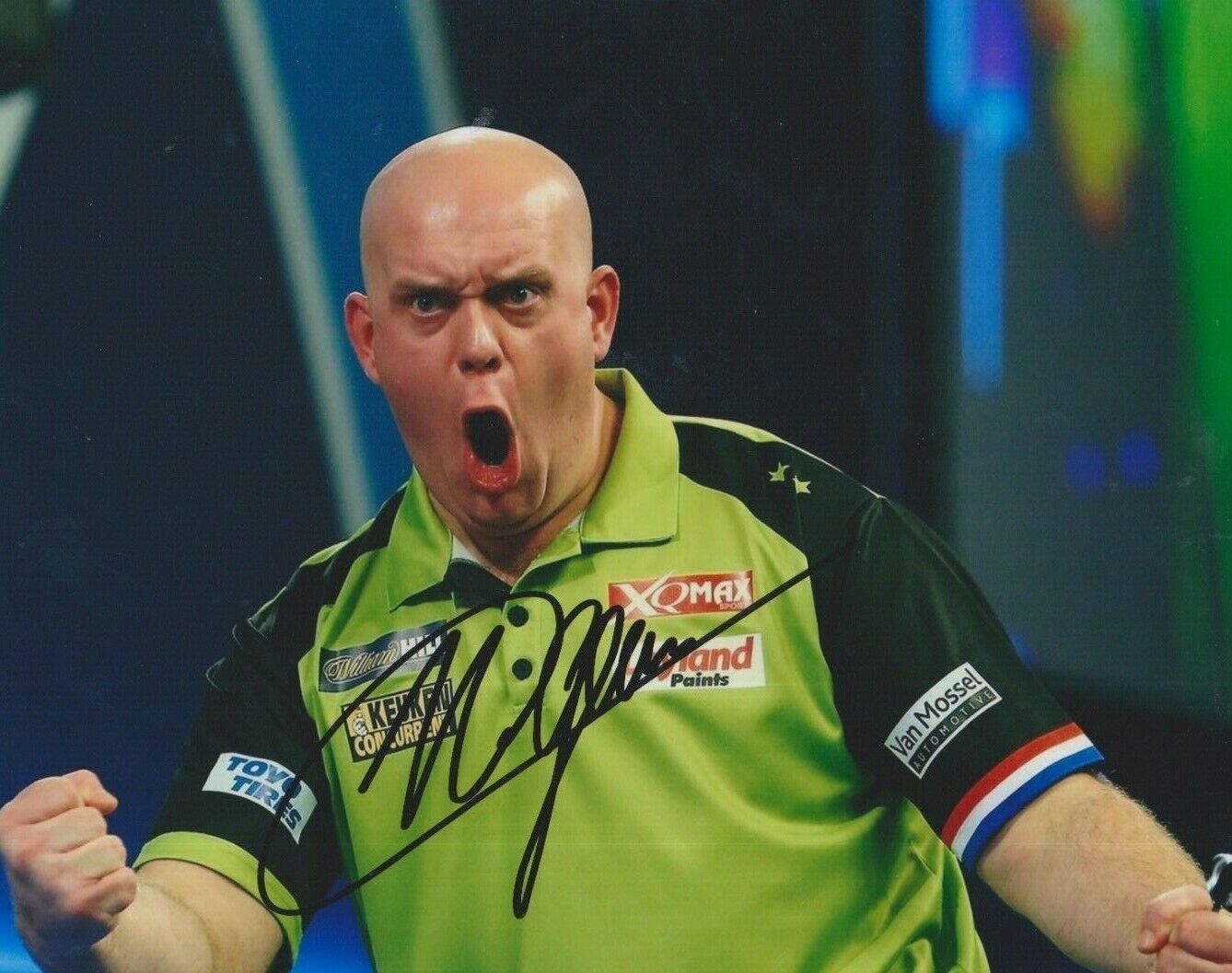 Michael Van Gerwen **HAND SIGNED** 8x10 Photo Poster painting ~ Darts ~ AUTOGRAPHED