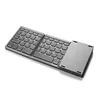 Tri-fold Bluetooth Keyboard Tablet Phone Universal Wireless Bluetooth Keyboard Portable Plaid Leather Tri-fold Keyboard
