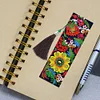 2pcs 5D DIY Special Shaped Diamond Painting Leather Flower Tassel Art Book Marks