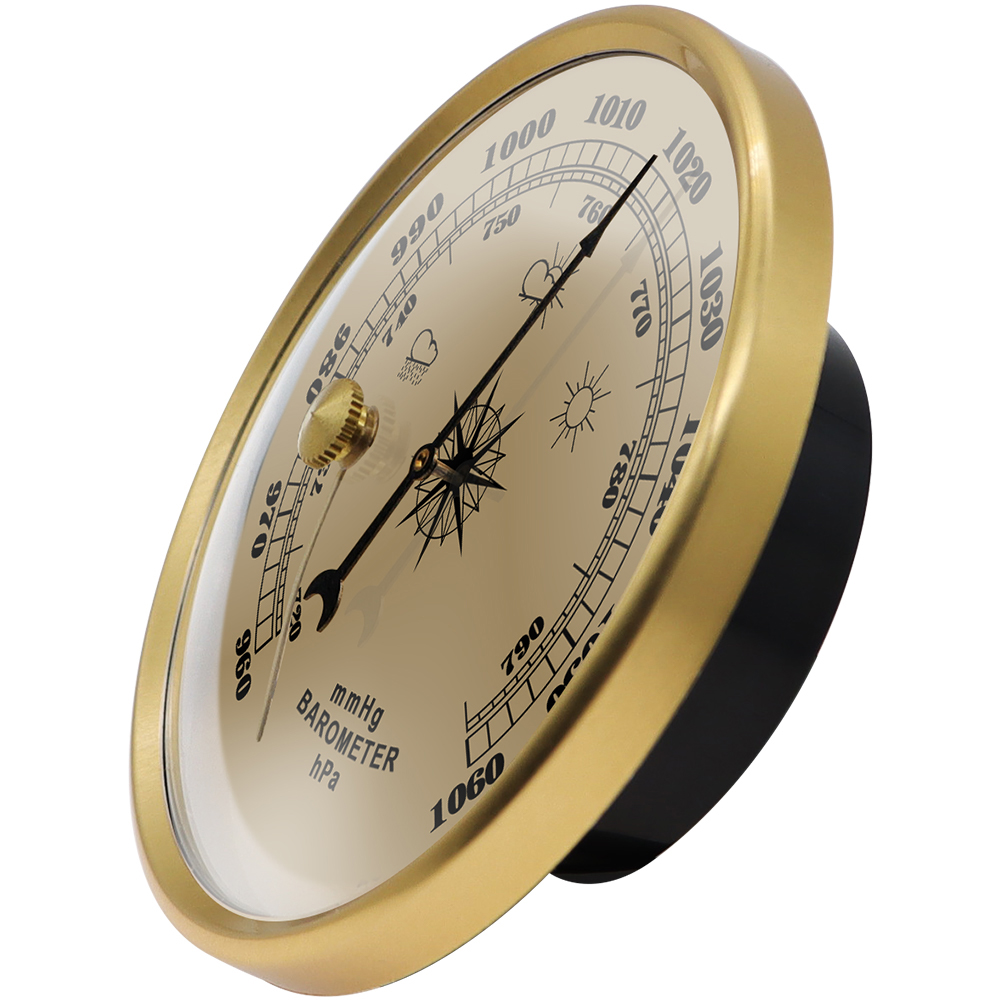

High Precision Gas Pressure Gauge Adjustable Aneroid Barometer Hygrometer, 501 Original