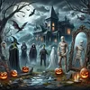 (Multi-Style) Halloween Witch Ghost-11CT Stamped Cross Stitch 45*45/50*50cm