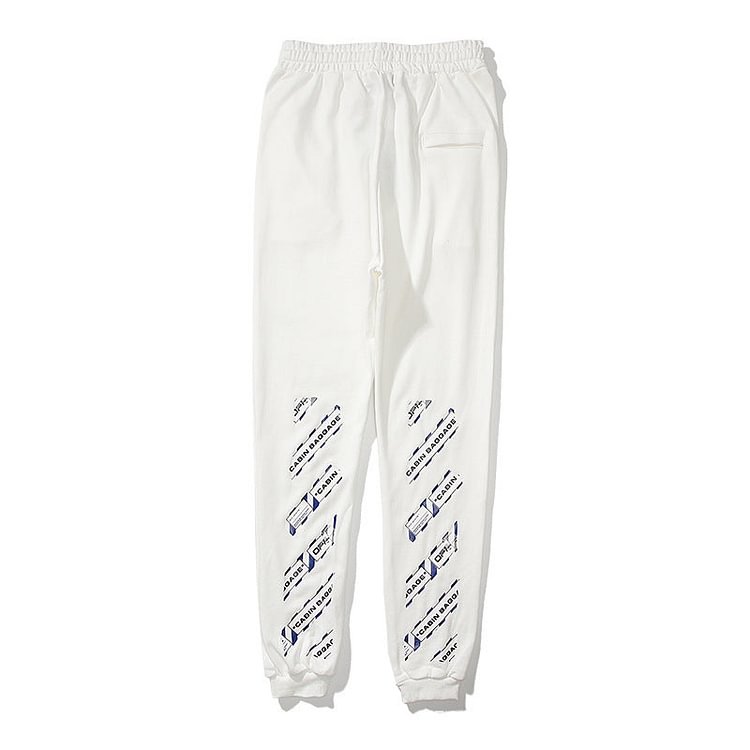 Off White Pants Early Autumn Lettered Casual Cotton Trousers Ow Arrow Sweatpants