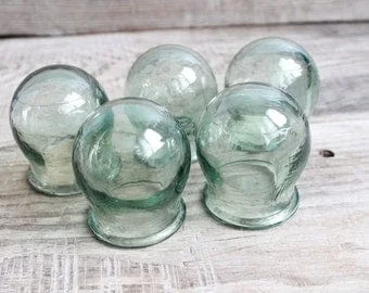 pornhint Pornhint Set of 5 Fire Cupping Cups Soviet Vintage Medical Cupping Glass Body Massage Vintage Jars Soviet Union EraVintage Glass Medical Bottles