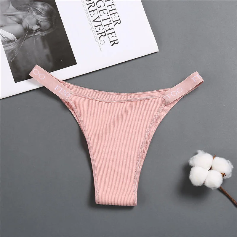 Women's Panties Cotton Briefs Female Underpants Sexy Panties Thong Pantys Underwear Solid Color Intimates Lingerie for Women