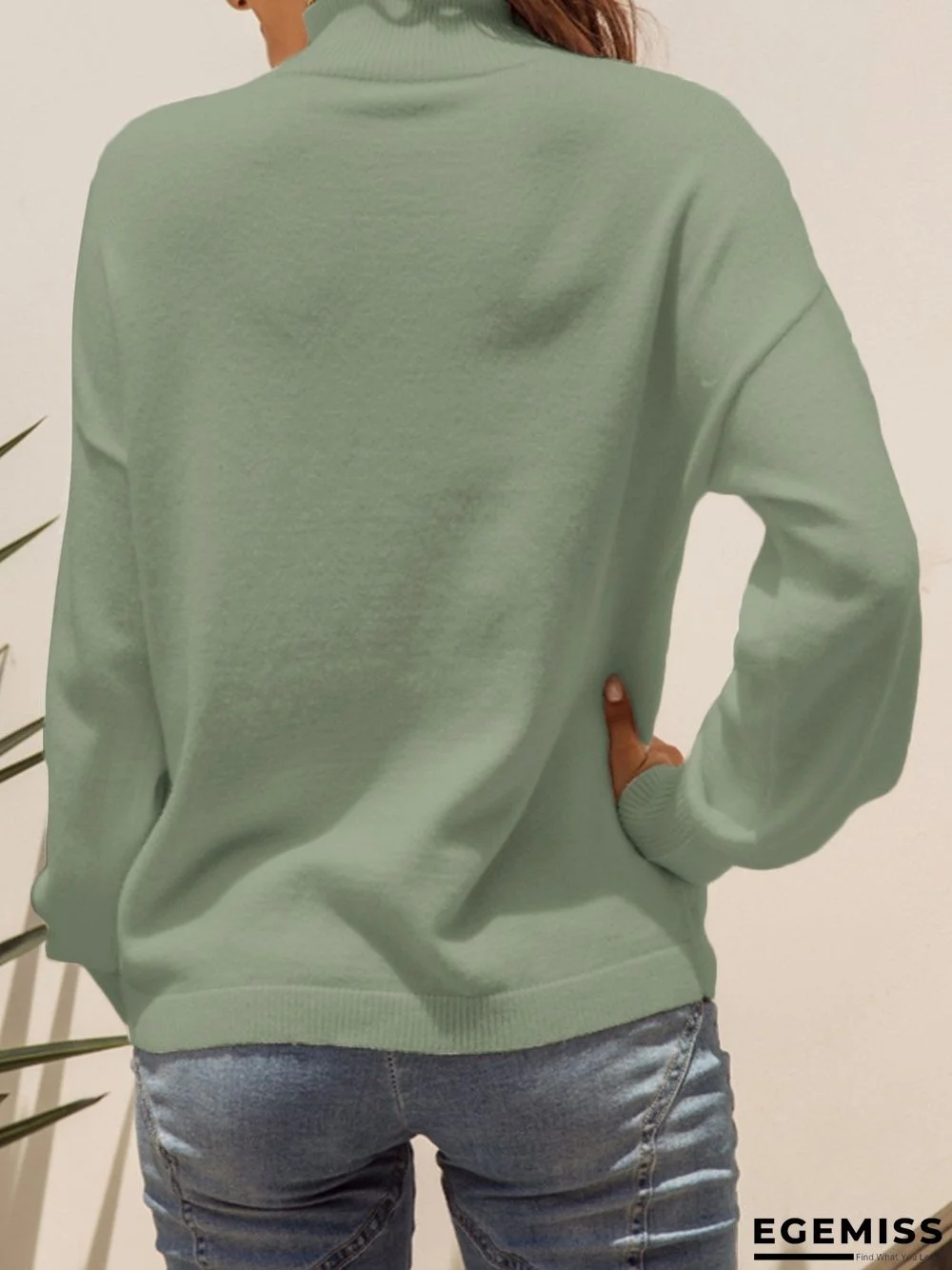 Casual Long Sleeve Shift Sweater | EGEMISS