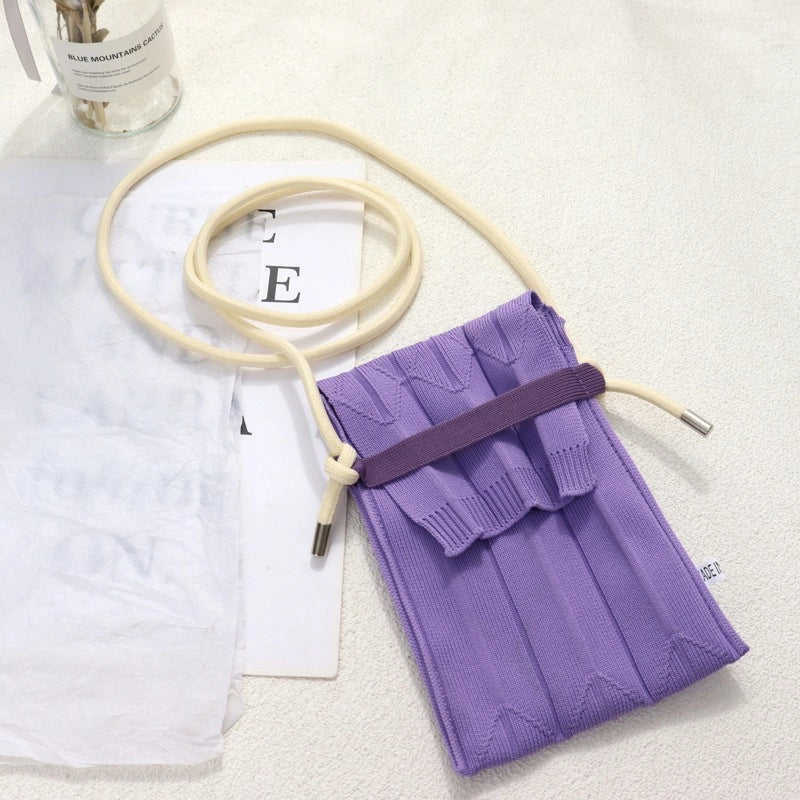 Women’s Small Polyester Solid Color Streetwear Square Flip Cover Shoulder Bag