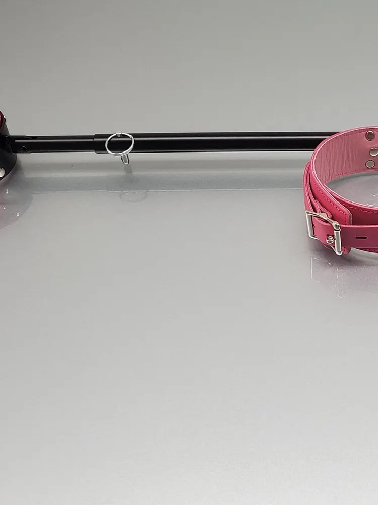 pornhint Pornhint Ballistic Metal Adjustable Yoke Bondage Spreader Bar Restraint with Cuffs BDSM Bondage - Made in the USA - Spread Arm bdsm pillory