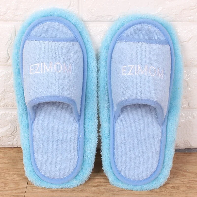Women's Slippers for Home Removable Clean Indoor Slippers  Warm Velvet Fur Slippers Floor Light Weight Unisex Shoes for Women