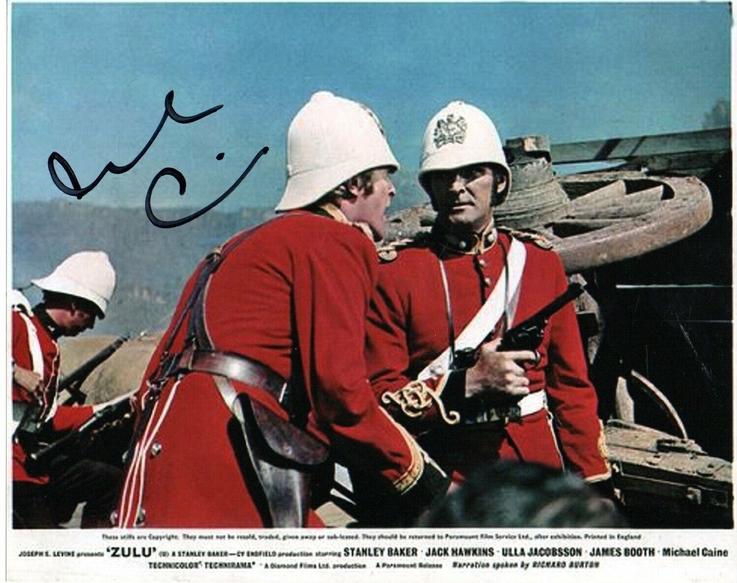 Michael Caine Signed 10x8 Photo Poster painting Zulu Autograph