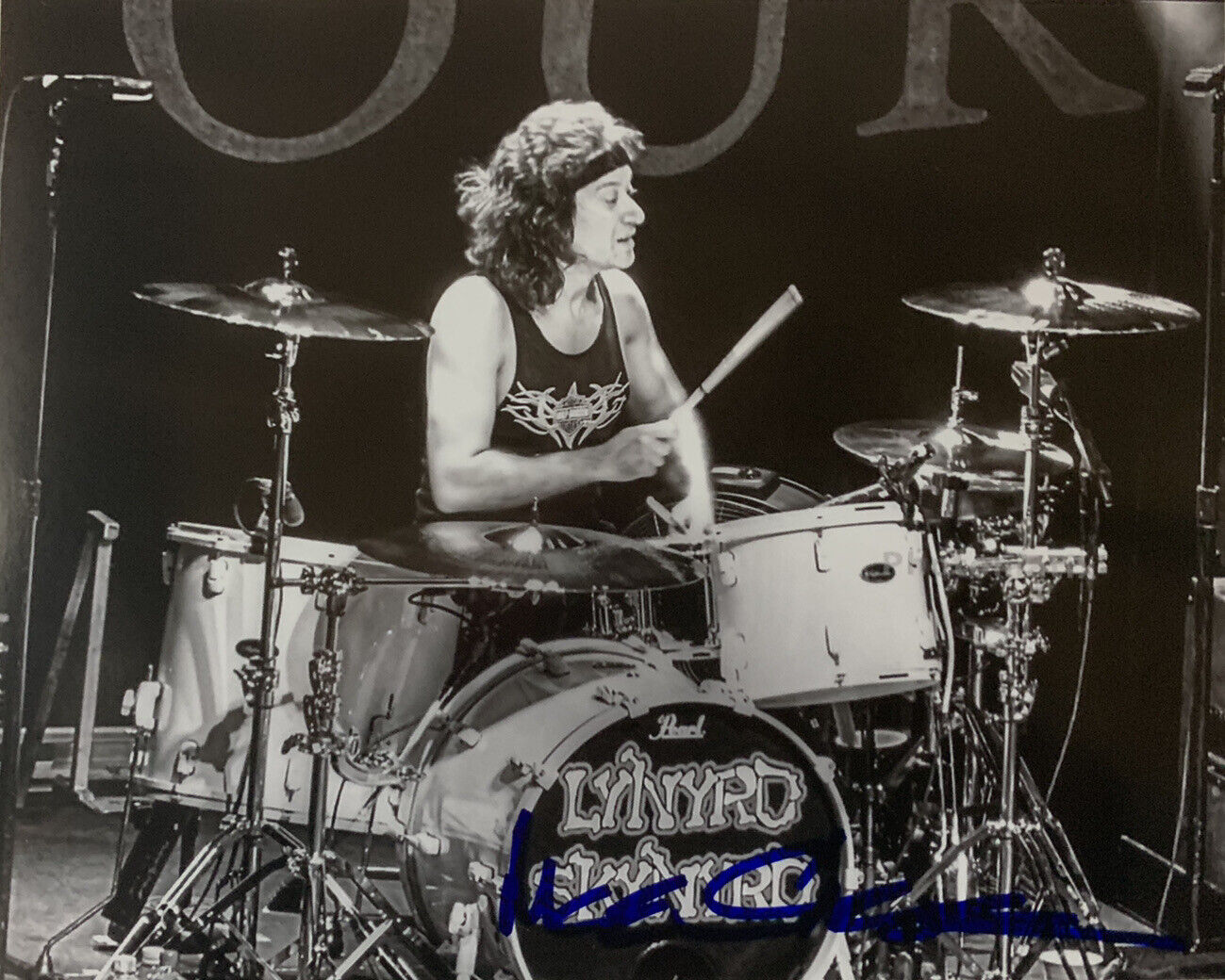 MICHAEL CARTELLONE HAND SIGNED 8x10 Photo Poster painting AUTOGRAPHED LYNYRD SKYNYRD DRUMMER