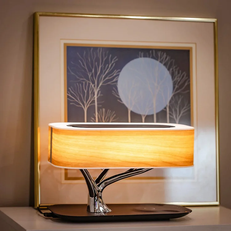 Cherry Wood Zen Table Lamp