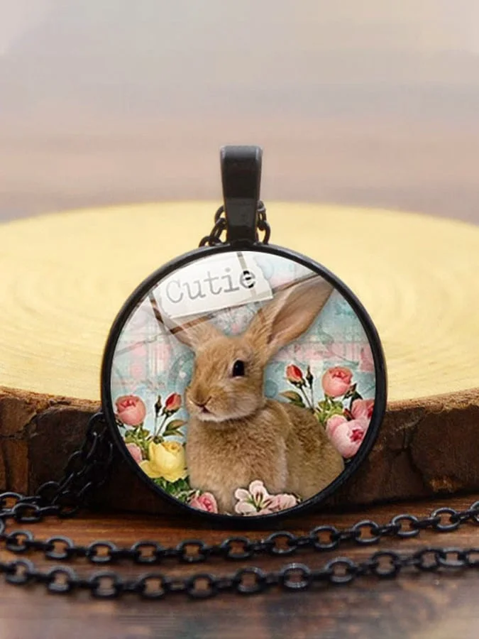 Women's Easter Bunny Vintage Necklace socialshop
