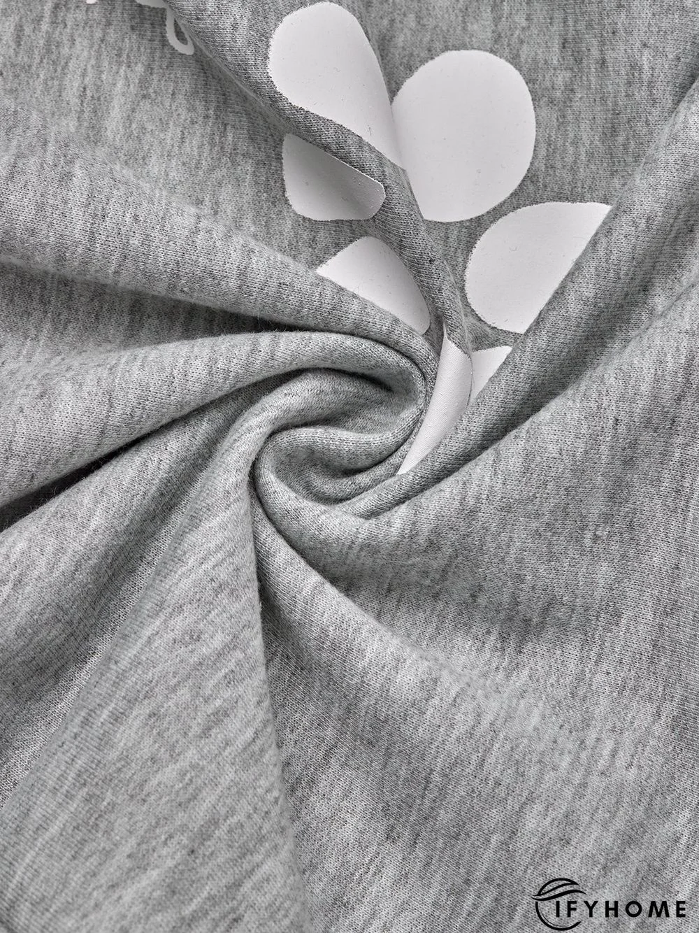 Jersey Loose Floral Crew Neck Hoodies & Sweatshirt | IFYHOME