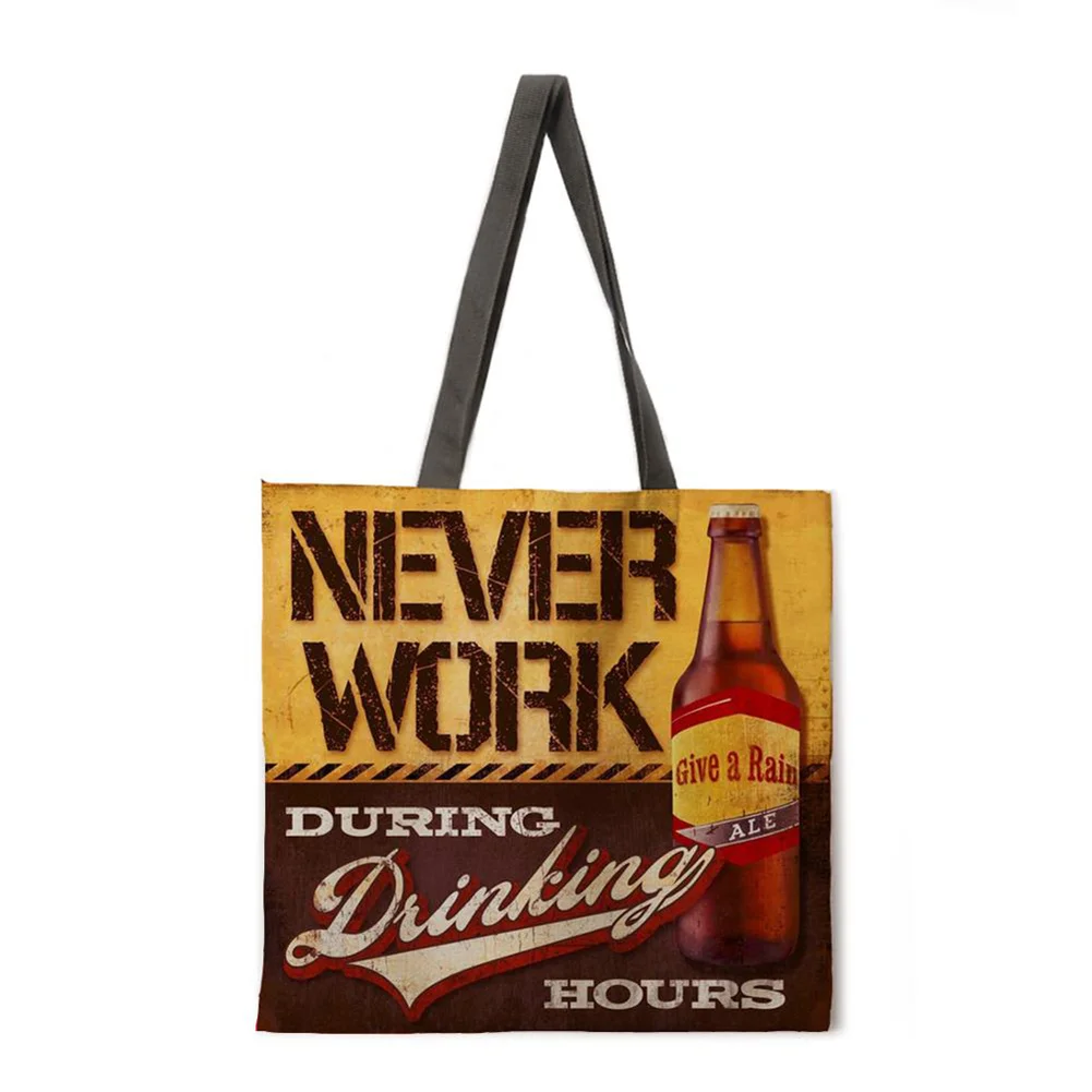 Linen Tote Bag-Soda