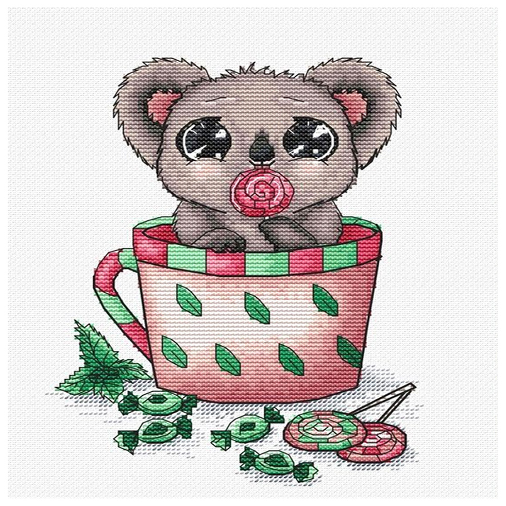 

Raccoon - 11CT Stamped Cross Stitch - 35*35CM, 501 Original