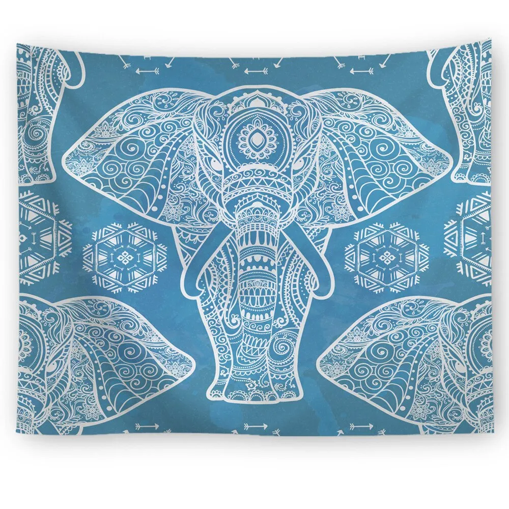 Bohemian Mandala Elephant Tapestry Wall Hanging Sandy Beach Picnic home decoration wall blanket tapestry bedroom wall hanging