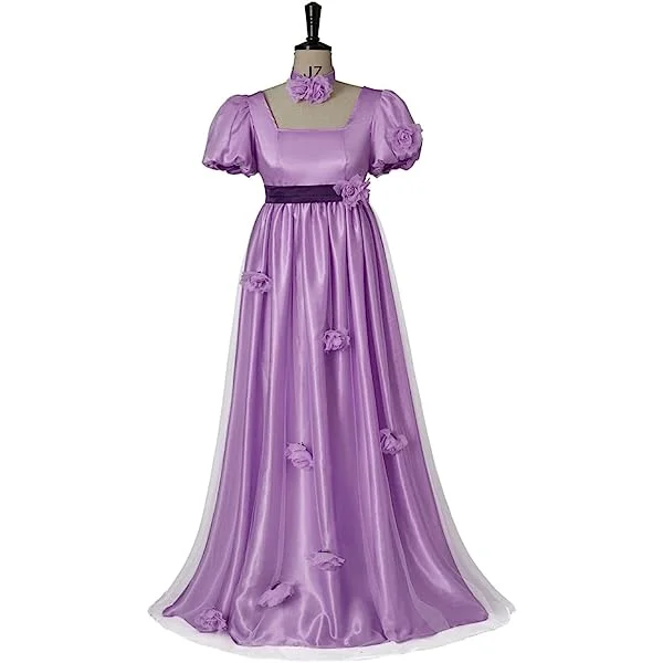Philippa Finch Cosplay Dress Women's Regency Dress Featherington Lavendar Dress