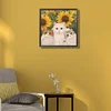 Diamond Painting -DIY Round Partial AB Drill Sunflowers Cat(45x45cm)