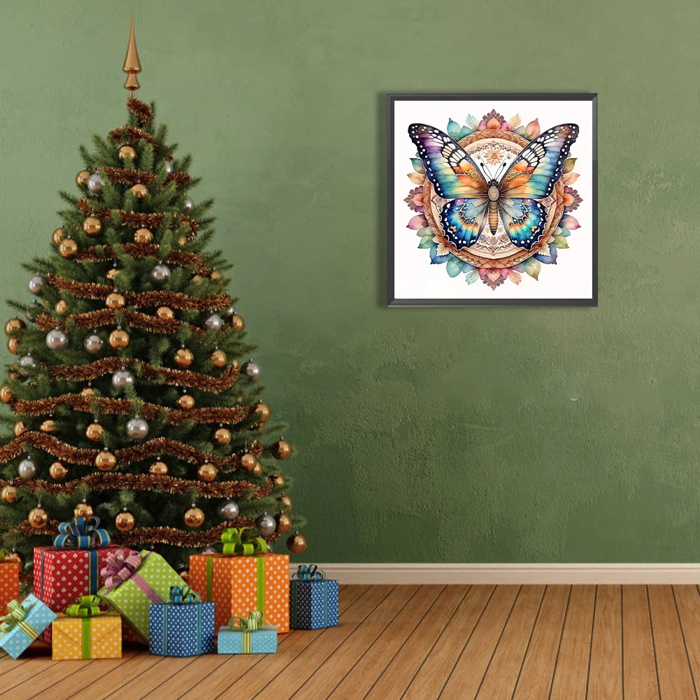 Diamond Painting - Full Round Drill - Butterfly(Canvas|40*40cm)