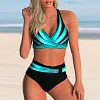 2022 New Swimsuit Sexy High Waist Printed Women Bikini Set Beachwear Push Up Bathing Suit Female Swimwear Two Piece