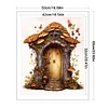>SALE<Full Embroidery Cotton Thread 11CT Print Floral Mushroom Hut Cross Stitch50x60cm