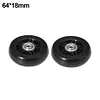 1 Pair Rubber Casters Mute Trolley Case Wheels Deluxe Repair Tool (54*18mm)