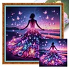(Multi-Style) Beach Dress Girl-11CT Stamped Cross Stitch 45*45cm