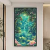 Moonlight Over Lotus Pond-14CT Stamped Cross Stitch 40*70cm/15.75*27.56in(Big Size) tapestrymarket