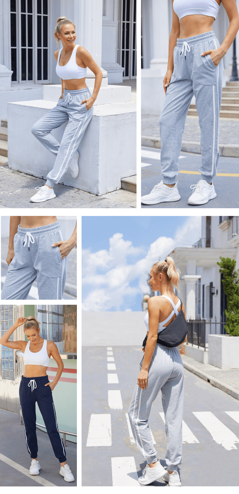 Women Workout Sweatpants with Pockets Running Joggers  Lounge Workout Lightweight Legging Sweat Pants