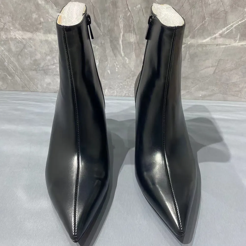Gentleman's Block Heel Chelsea Black Pointed Toe Rock Style Party Prom Dress Wedding Red Bottom Boots-vocosishoes
