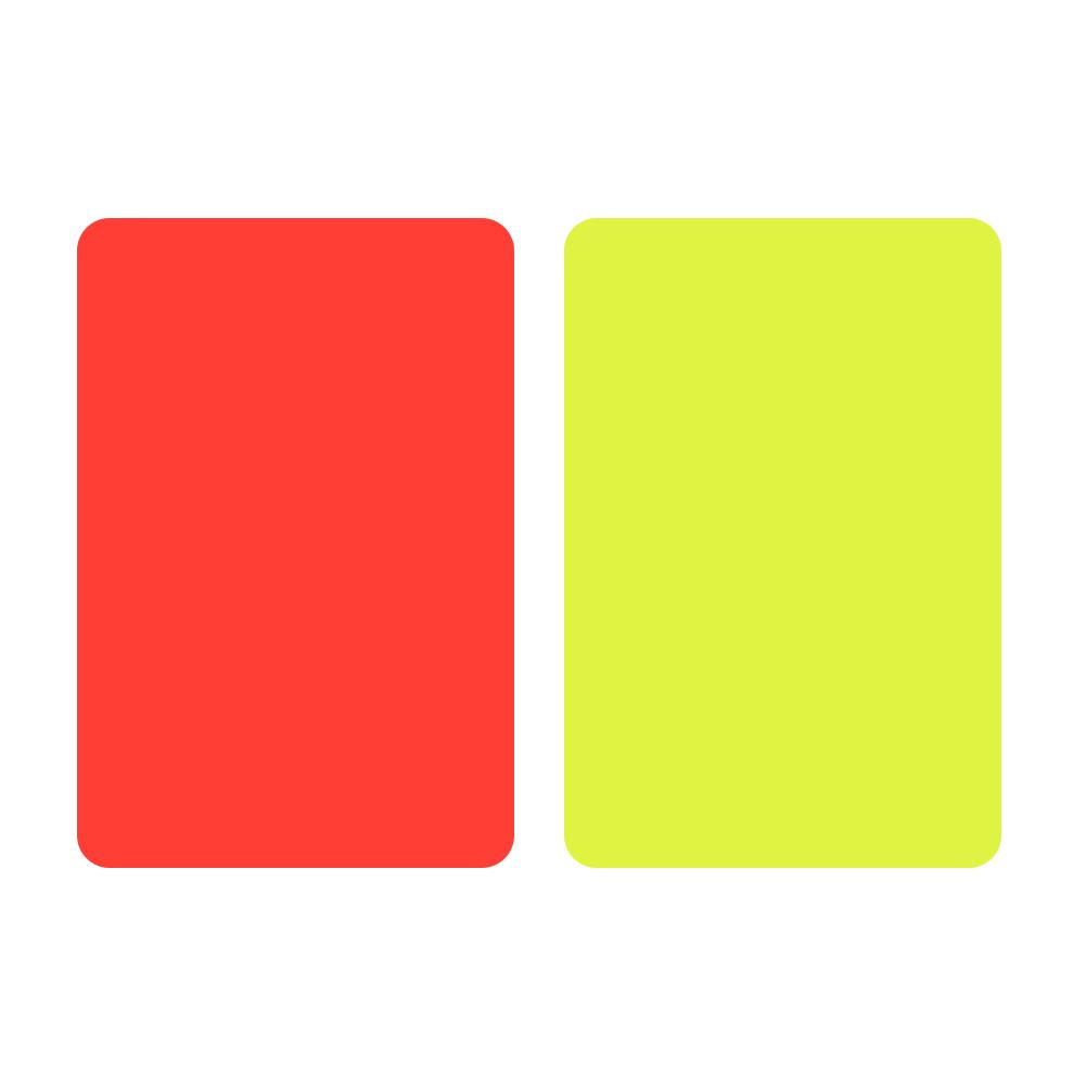 

PVC Soccer Referee Red Yellow Cards Football Match Training Tool 8x11cm, 501 Original