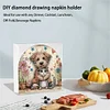 Diamond Painting Acrylic Happy Puppy Paper Towel Storage Rack Decor