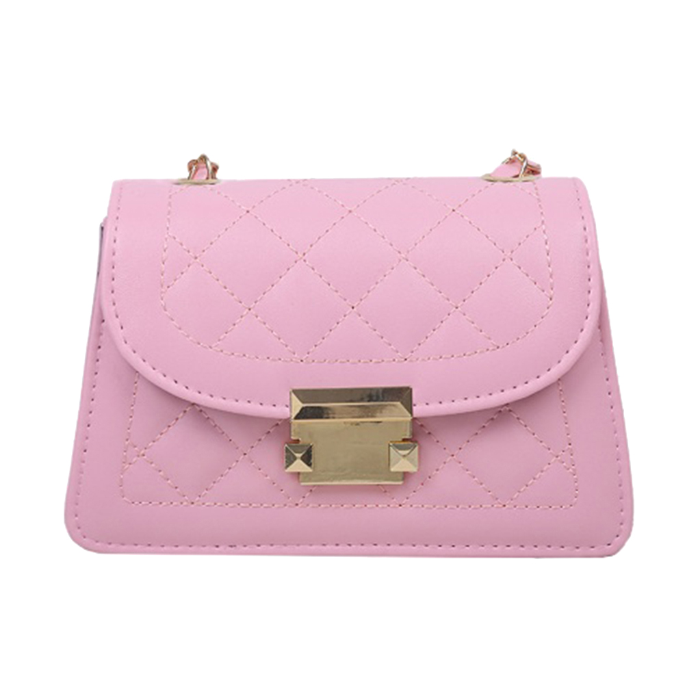 

Fashion Lattice Pattern Crossbody Bags Women Chain Handbag Pouch -Pink, 501 Original