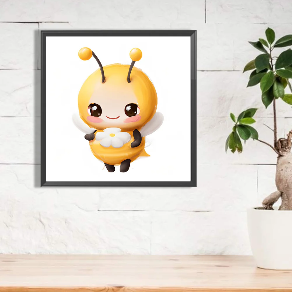 Full Round Diamond Painting 30*30cm - Big Head Animal Bee