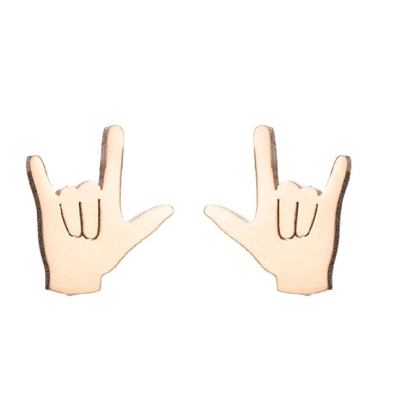 Women’s Minimalist Geometric Heart Stainless Steel No Inlaid Ear Studs Stainless Steel Earrings